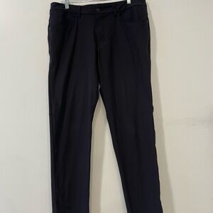 Lululemon Warpstreme Pants Men 34 Black ABC Classic 5 Pocket Straight Leg